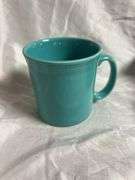 Vintage Fiesta Turquoise 3 - 15 oz Tapered Mugs, 1- Ring Handle, 1- Java Mug