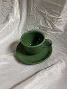 Fiesta Sage 4- Tea Cup and Saucer Sets and 2- Fruit/Dessert (Sauce) Bowls