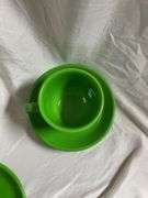 Fiesta Shamrock 3- Tea Cup and Saucer Plates, 2- Saucer Plates (color is slightly darker), 1- 18oz B
