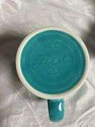 Vintage Fiesta Turquoise 3 - 15 oz Tapered Mugs, 1- Ring Handle, 1- Java Mug
