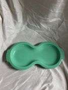 Fiesta Sea Mist 1- Ring Handle Mug, 1- Snack Plate with Tea Cup, 1- Oval Platter 13.5", 1- Sugar Dis
