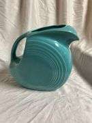 Vintage Fiesta Turquoise Disk Water Pitcher