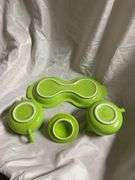 Fiesta Chartreuse 2- Ring Mugs, 1- Sugar Bowl and Creamer Set