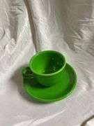 Fiesta Shamrock 3- Tea Cup and Saucer Plates, 2- Saucer Plates (color is slightly darker), 1- 18oz B