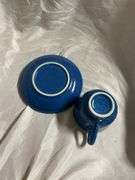 Fiesta Lapis 1- Oval Bread Tray, 2- Tea Cups & Saucers, 1- 18oz Bistro Latte Mug
