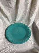 Vintage Fiesta Turquoise 1- Christmas 10" Light Bulb Plate, 1- 3 Ring Bowl 7.5", 2- 10" Plates