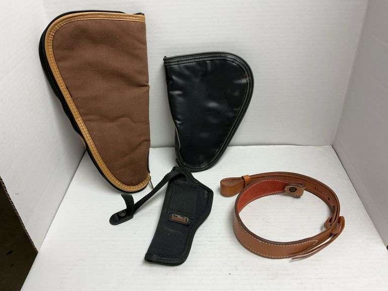 2 pistol soft cases, 1 nylon holster by Uncle Mike's size 5