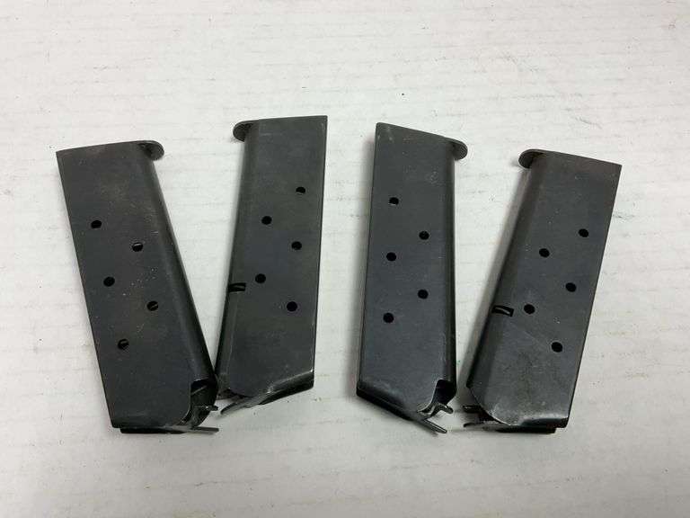 4 Colt 1911 magazines, 45 auto, all marked