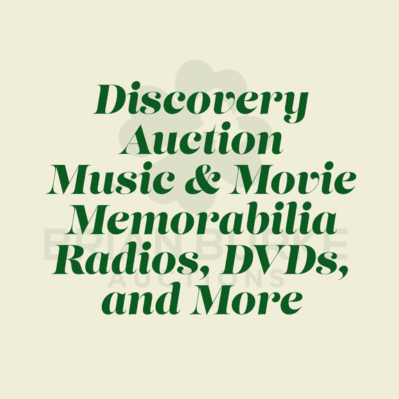 Discovery Auction - Music & Movie Memorabilia, Radios, DVDs, Cassettes