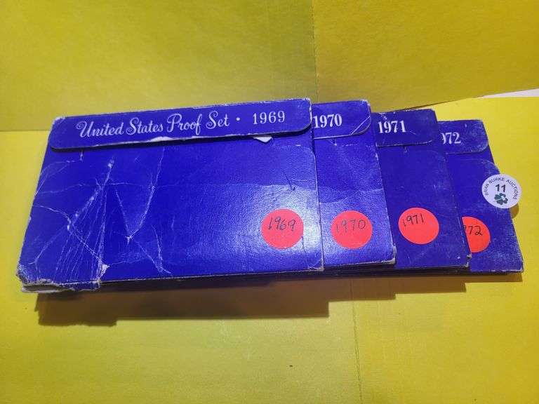 1969 1970 1971 1972 Proof Set