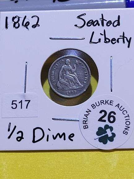 1862 Liberty Seated Half Dime F
