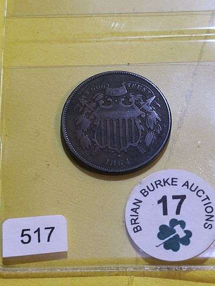 1864 LM 2 Cents F