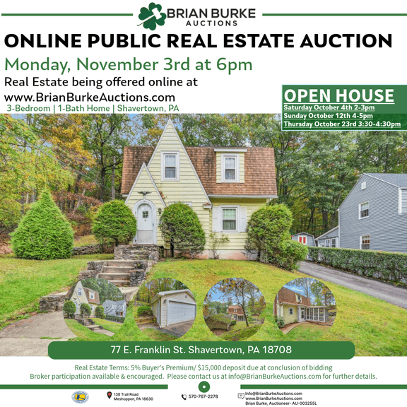 Online Real Estate Auction 77 E. Franklin St. Shavertown, PA 