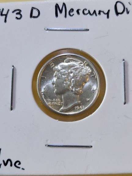 1941 1942 1942 S 1943 D Mercury Dime Unc