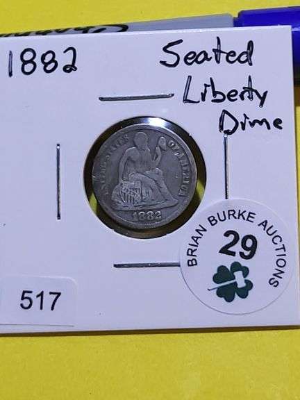 1882 Liberty Seated  Dime VG