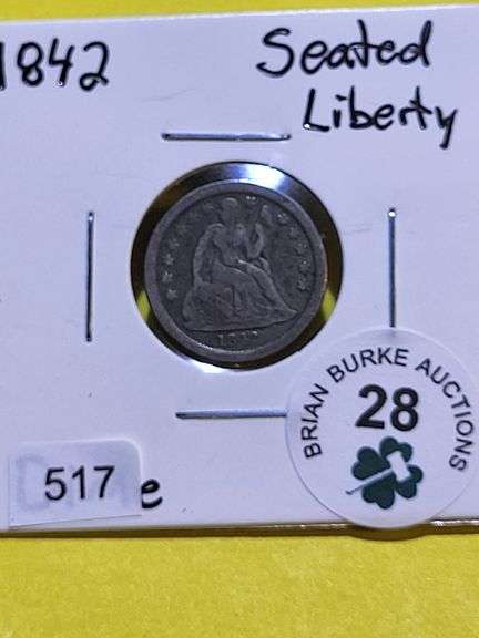 1842 Liberty Seated  Dime VG