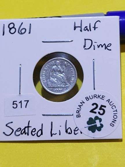 1861 Liberty Seated Half Dime VG