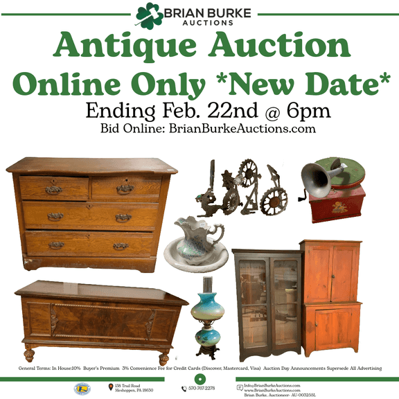 Antique Auction **NOW ONLINE ONLY**