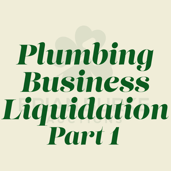 Plumbing Business Liquidation Online Only Auction - Part 1 of 4 Auctions