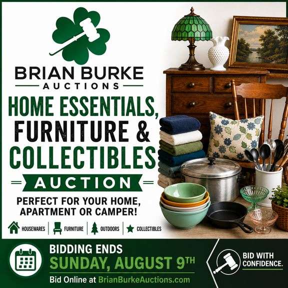 Home Essentials, Furniture & Collectibles Auction – Perfect for Your Home, Apartment or Camper!