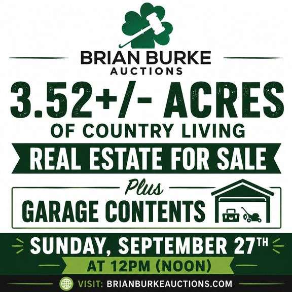 Live Real Estate Auction, Real Estate Tractors and Tools