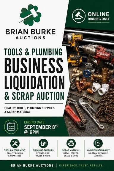 Tools & Plumbing Business Liquidation & Scrap Auction