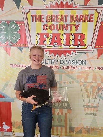 Grand Champion Meat Poultry Cheyenne  Swisher  Arcanum MVCTC FFA/ Show Stock 4H/ Joyful Jets 4H
