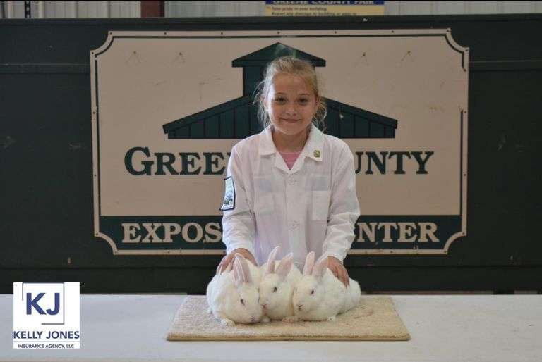 Grand Champion Meat pen Alexa  Caudill  Hare Raisers