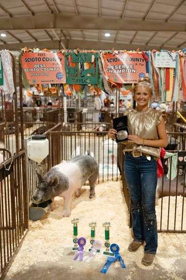 Reserve Champion Hog & Grand Best Scioto County Hog - Taylor Cron Happy Campers