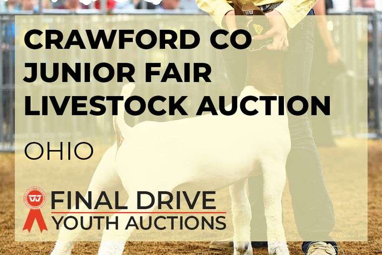 Crawford Co Jr Fair Livestock Auction Add-On Sale - Ohio Opens 7/25 1:00 Closes 7/29 at Midnight