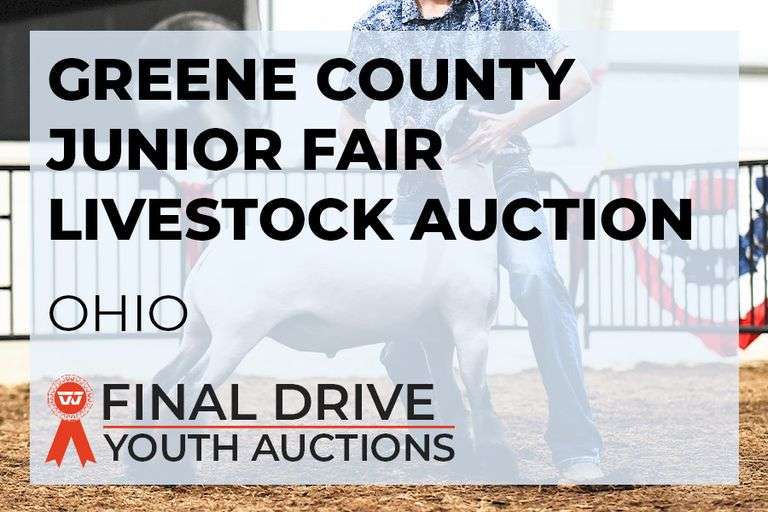 Greene Co Junior Fair Livestock Auction - Ohio LIVE Sale 8/7  Add-Ons Open 8/7 8:00 am- Closes 8/15 at 8:00 pm