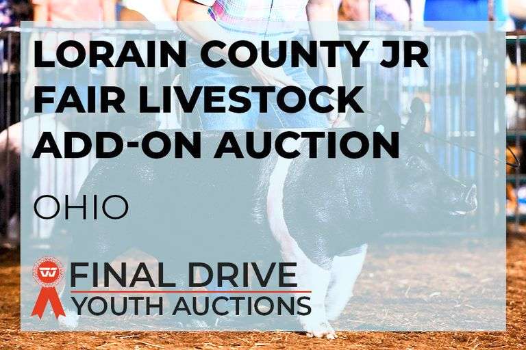 Lorain County Jr Fair Livestock Add-On Auction - Ohio Opens 8/26 at noon - Closes 9/2 at 7:00 pm