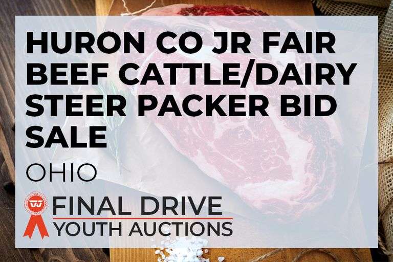 Huron Co Jr Fair Beef Cattle/Dairy Steer Packer Bid Sale - Ohio Opens 8/19 5:00 pm- Closes 8/20 at 2:30 pm
