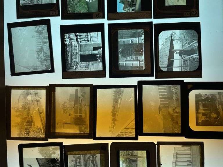 A lot of lantern slides. Nice variety.