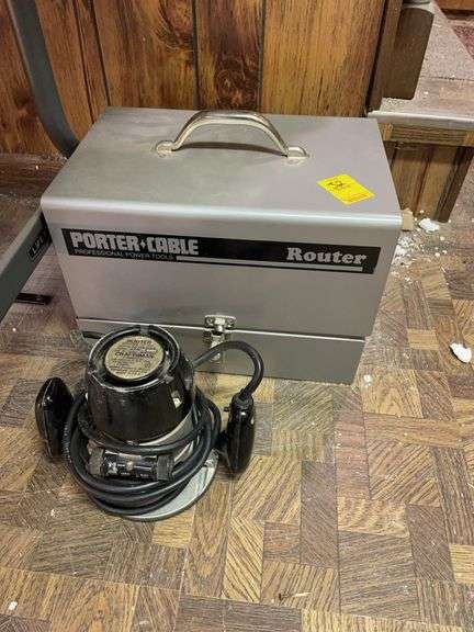 Basement. Two routers. One by Porter cable and one by craftsman.