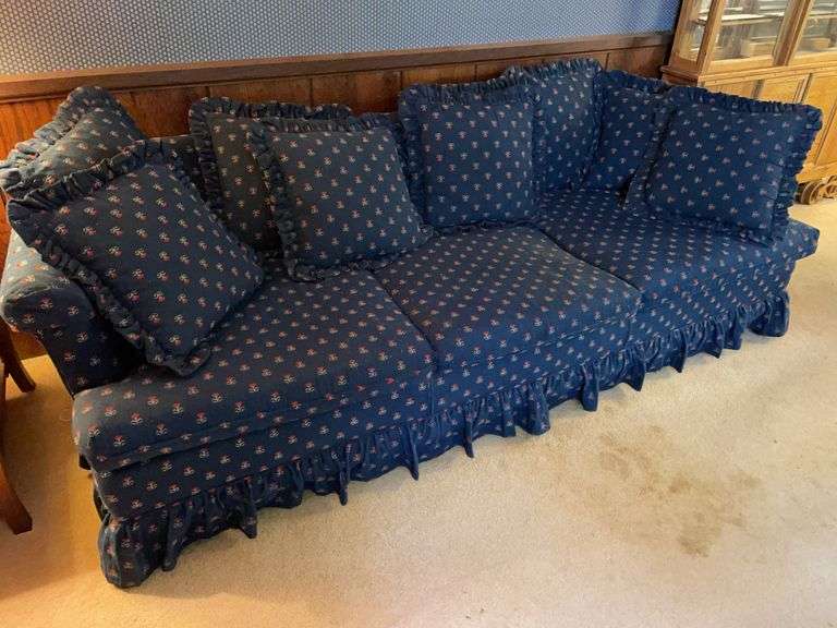 Early American flower print sofa