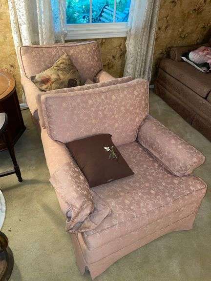 Two upholstered matching chairs