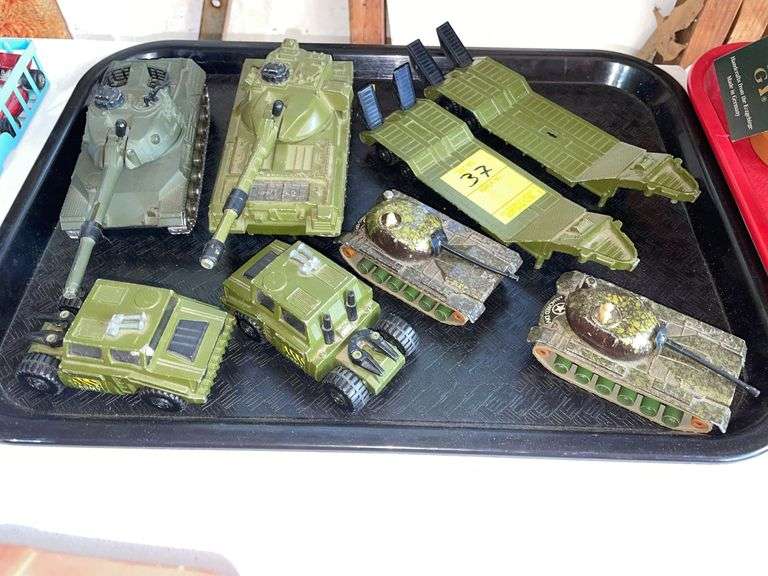 Garage. Matchbox and dinky military toys. Featuring matchbox battle Kings.