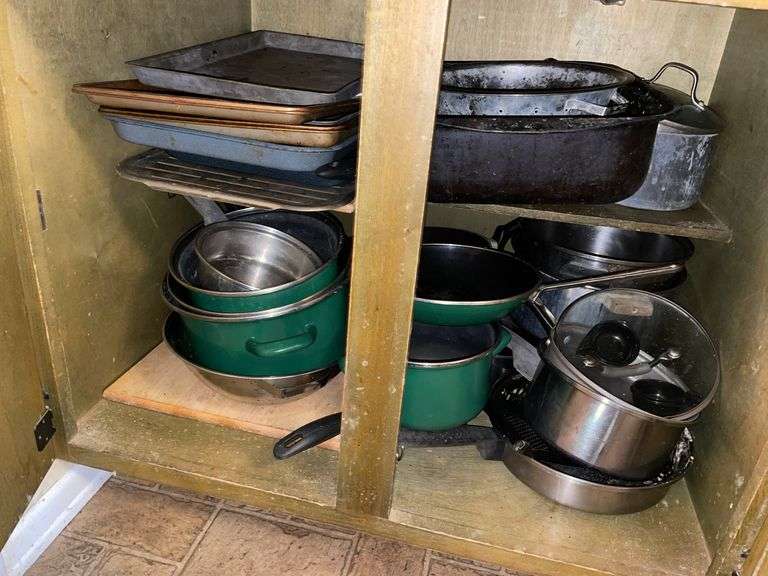 Cabinet full of pots and pans