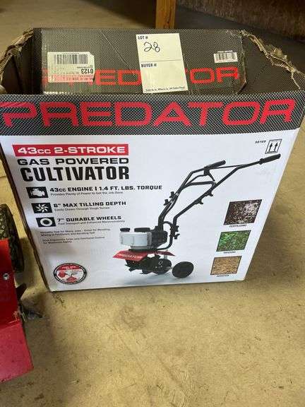 Predator 43 cc two-stroke gas powered cultivator