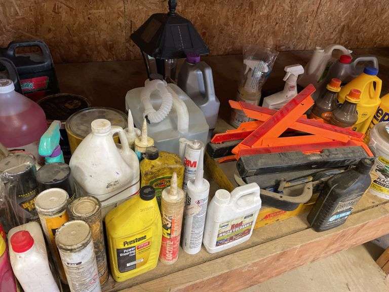 Large lot includes oil, lubricants, and antifreeze