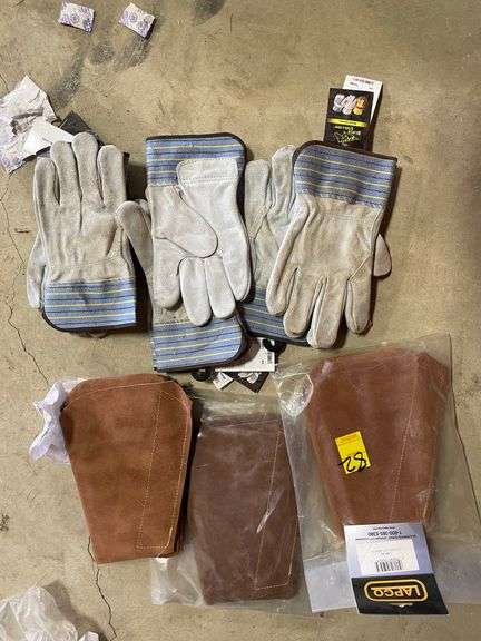 Lapko oilfield cam’s new, three each and five pairs of work gloves by Black stallion