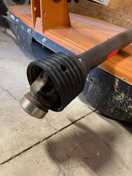 Wood brush ball model BB726 foot rotary mower. Three point hitch with PTO shaft.