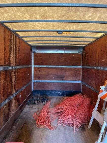 Supreme aluminum cargo box only approximately 8’ x 30’. Roll up rear door. No frame or axles. Sitting on ground used a storage shed. Does not include the contents.