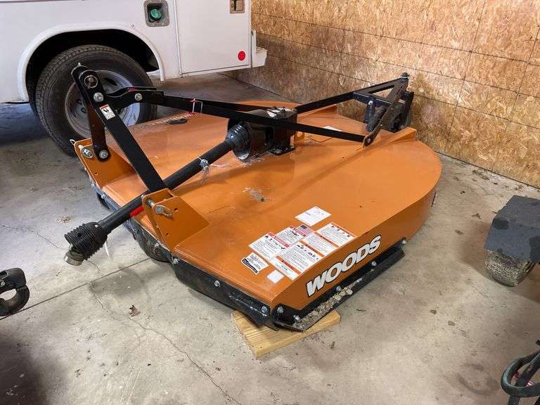 Wood brush ball model BB726 foot rotary mower. Three point hitch with PTO shaft.