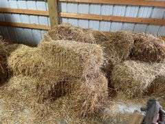 Approximately 400 to 500 straw bales in barn. Appears dry kept in modern garage. Easy loadout does not include anything else.