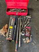 Nice lot of hand tools torque wrench, miscellaneous wrenches and sockets, including new in the box icon metric socket set