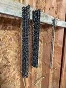A lot of chainsaw, blades, tool and miscellaneous accessories