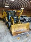 CAT 420E wheeled backhoe/loader. Included air hammer and extra bucket. Full cab. Diesel engine. 93 gross HP. 18 foot dig depth. 8 foot bucket. 1124 hours on meter. Product ID number CT0420EJDJL03017. Serial number C4E21563F1J07325. Garage kept. See photos for video of vehicle running-$1,000 Credit Card Deposit. Balance by Cash, Certified Check or ACH within 48 hours after sale.