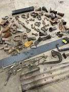 Nice lot of miscellaneous toe hooks, couplers, hitch, accessories, plate, synch pins.